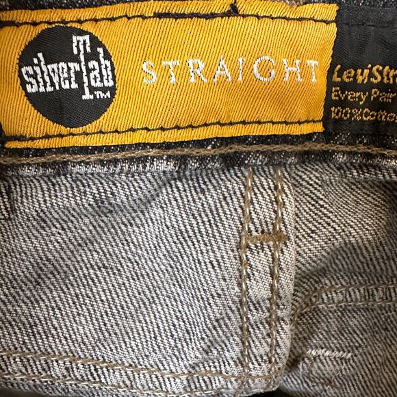 Levi's Vintage 1993 Silvertab Straight Narrow Grey Jeans 32x34 Deadstock NEW - Picture 8 of 10